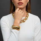 BRACELETE AURORA BOLD - REVESTIDO A OURO 18K