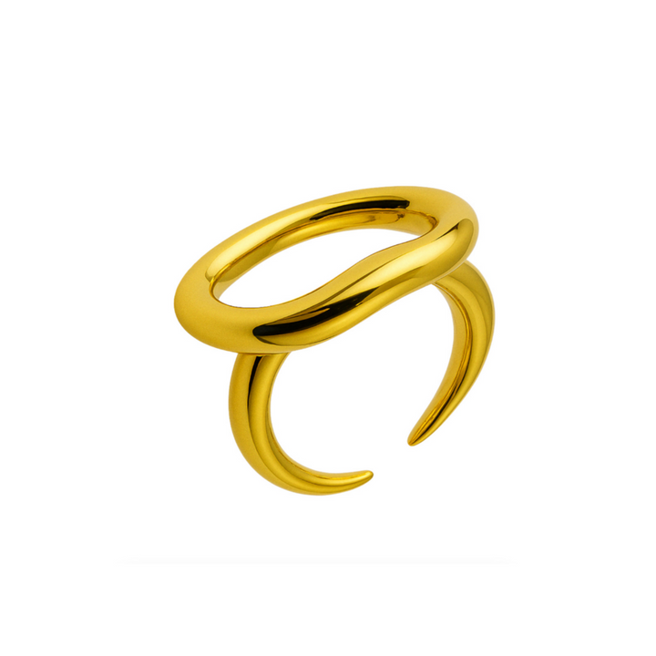 ANEL SOLENE - REVESTIDO A OURO 18K