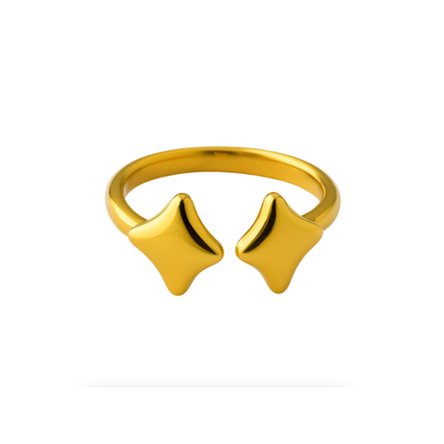 ANEL FRAGMENTOS DO MAR - REVESTIDO A OURO 18K