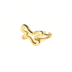 ANEL FORMA D'AGUA - REVESTIDO A OURO 18K