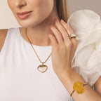 PULSEIRA FRAGMENTADA DE CITRINO - REVESTIDA A OURO 18K