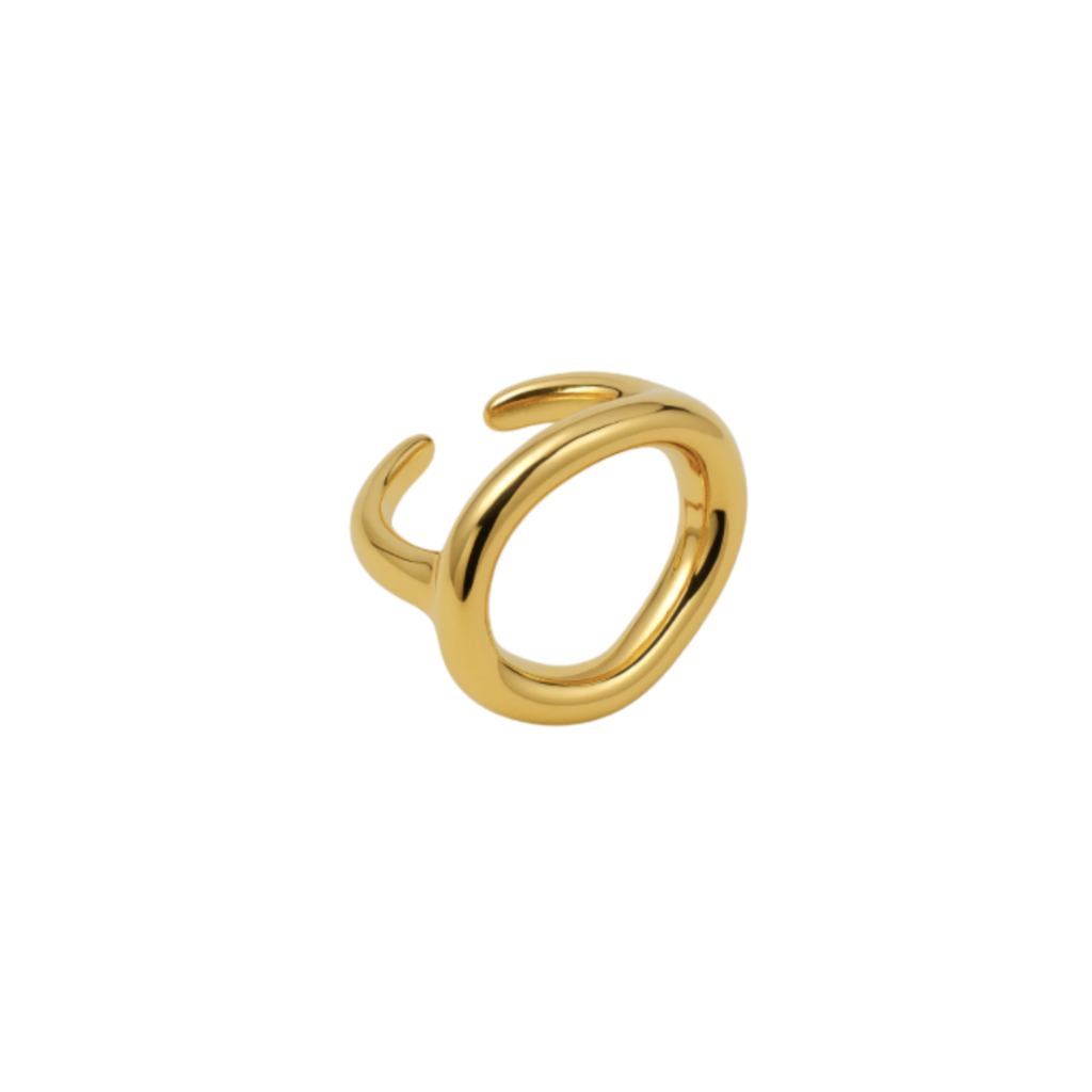 ANEL SOLENE - REVESTIDO A OURO 18K