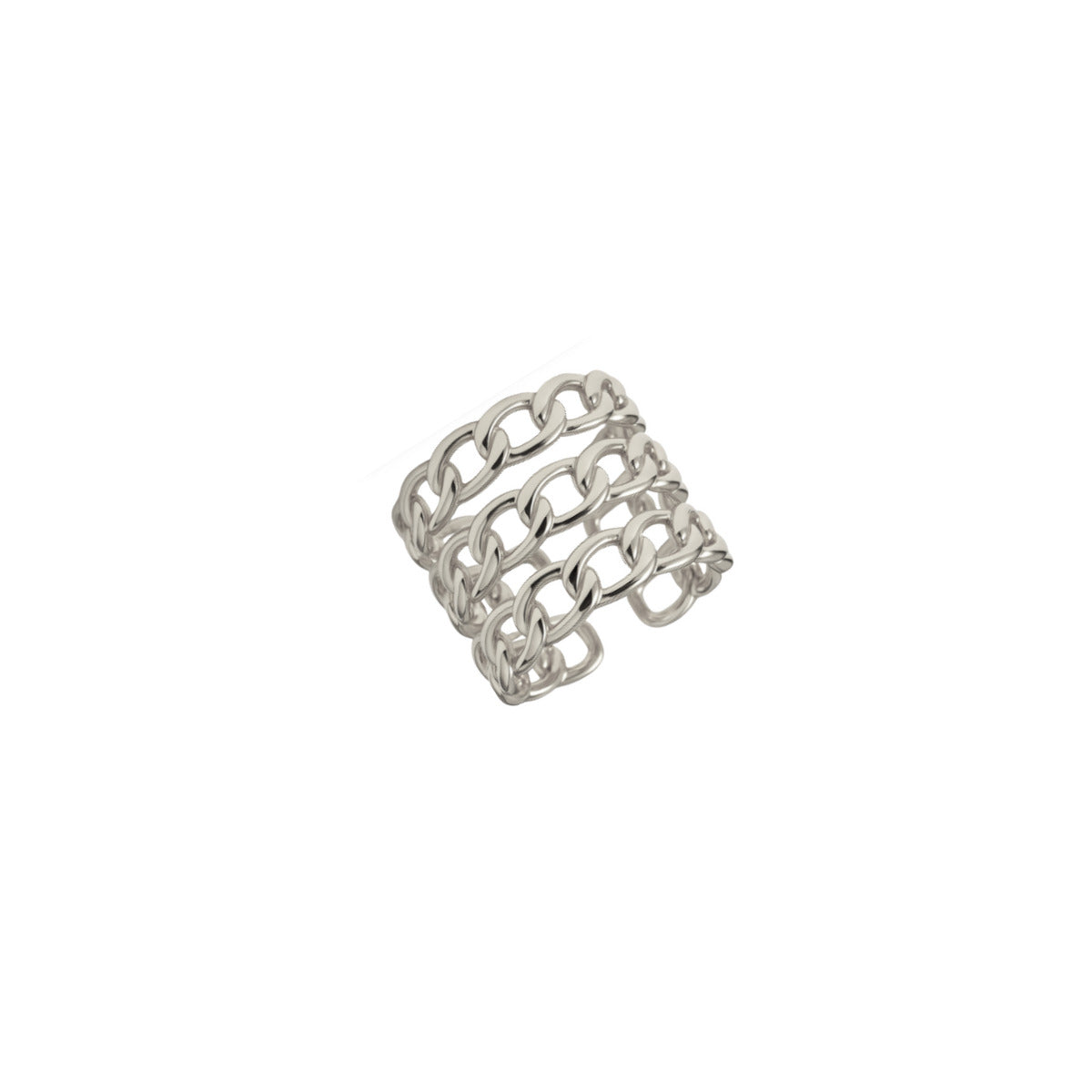 EAR CUFF TRANÇADO LUMINÊ TRIPLO - BANHADO A RÓDIO