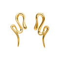 BRINCO SERPENTE ESCULTURAL - REVESTIDO A OURO 18K