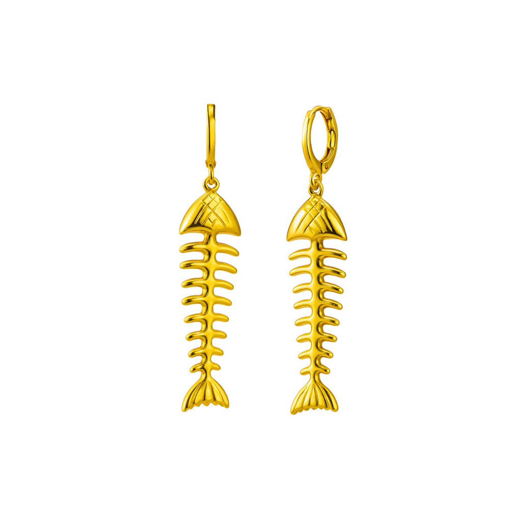 BRINCO FISHBONE - BANHADO A OURO 18k