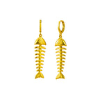 BRINCO FISHBONE - BANHADO A OURO 18k