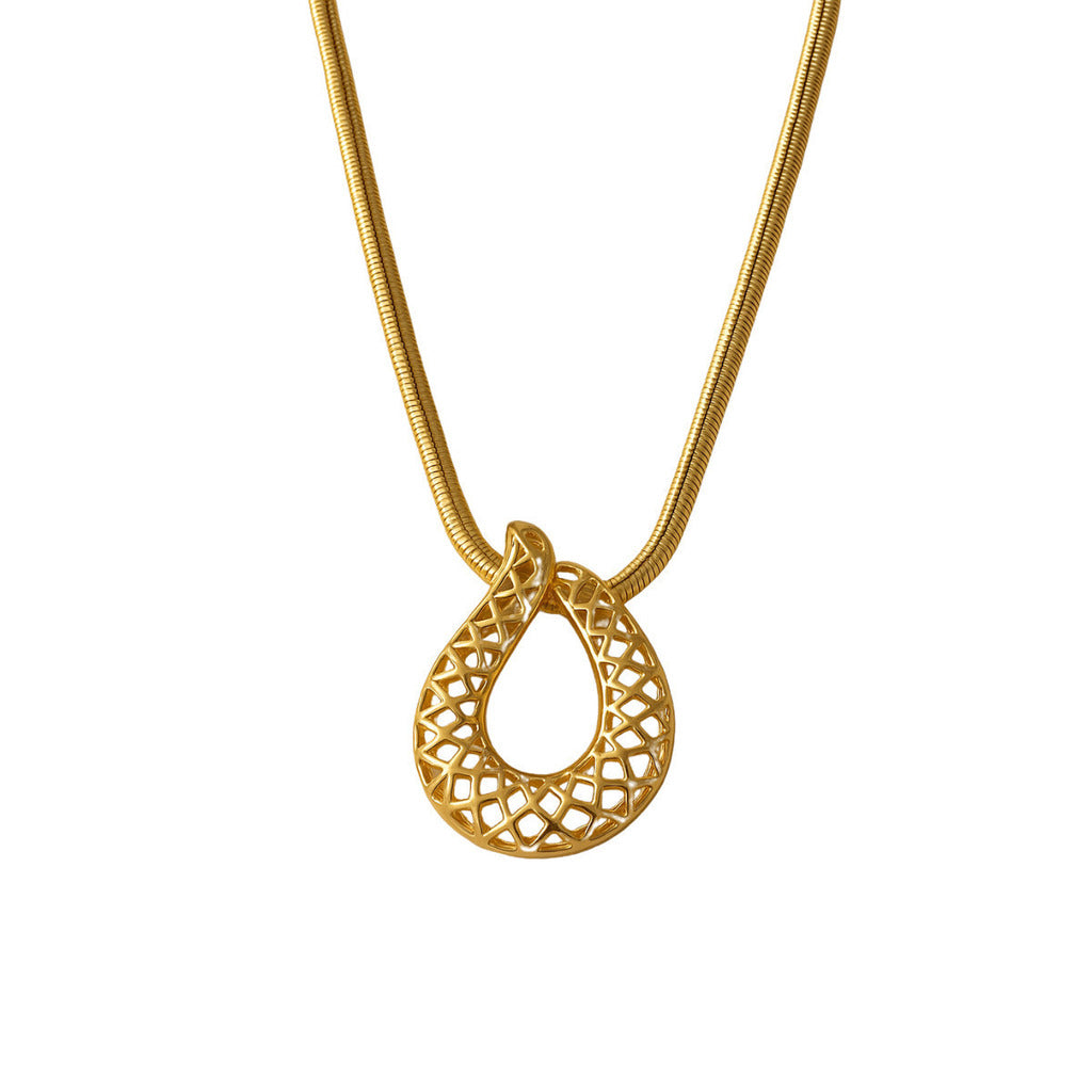COLAR GOTA VAZADA - REVESTIDO A OURO 18K