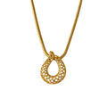 COLAR GOTA VAZADA - REVESTIDO A OURO 18K