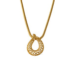 COLAR GOTA VAZADA - REVESTIDO A OURO 18K