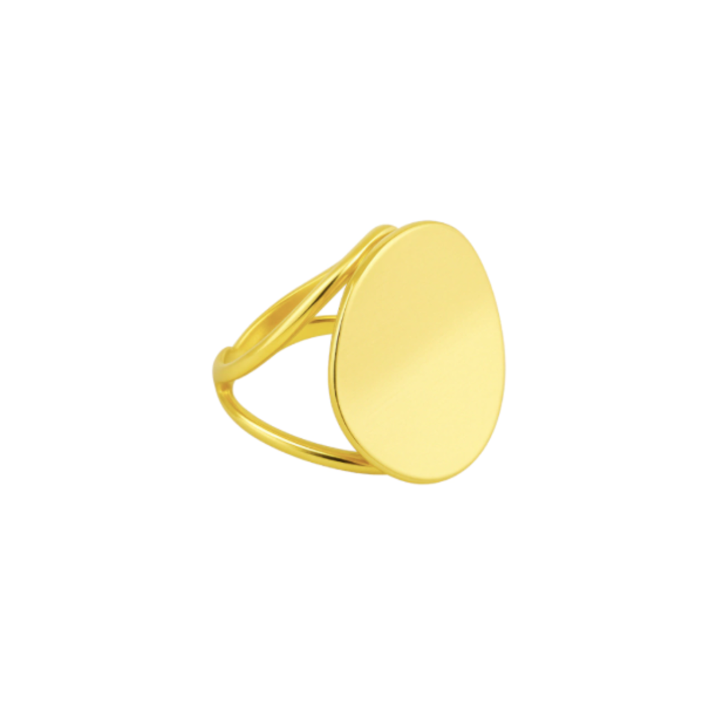 ANEL ESFERA CELESTE - REVESTIDO A OURO 18K