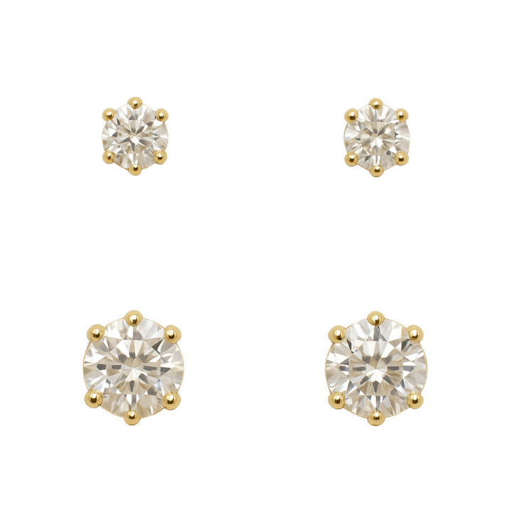 BRINCO PONTO DE LUZ DUPLO - REVESTIDO A OURO 18K