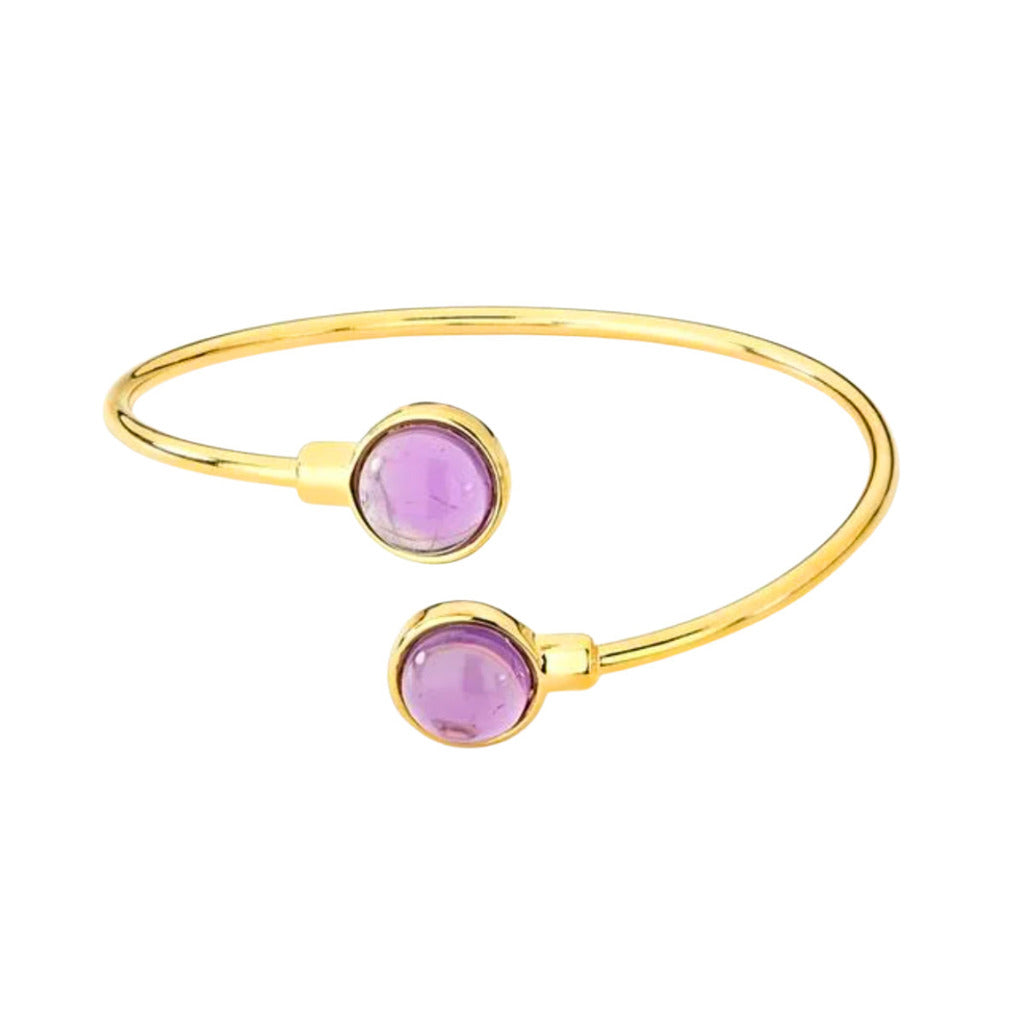 BRACELETE ORBE AMETISTA - REVESTIDO A OURO 18K