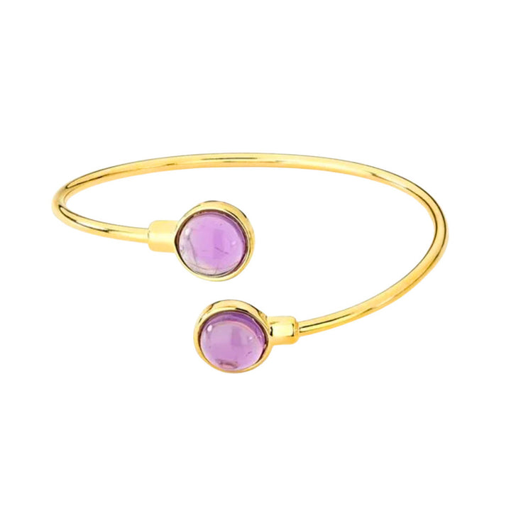 BRACELETE ORBE AMETISTA - REVESTIDO A OURO 18K