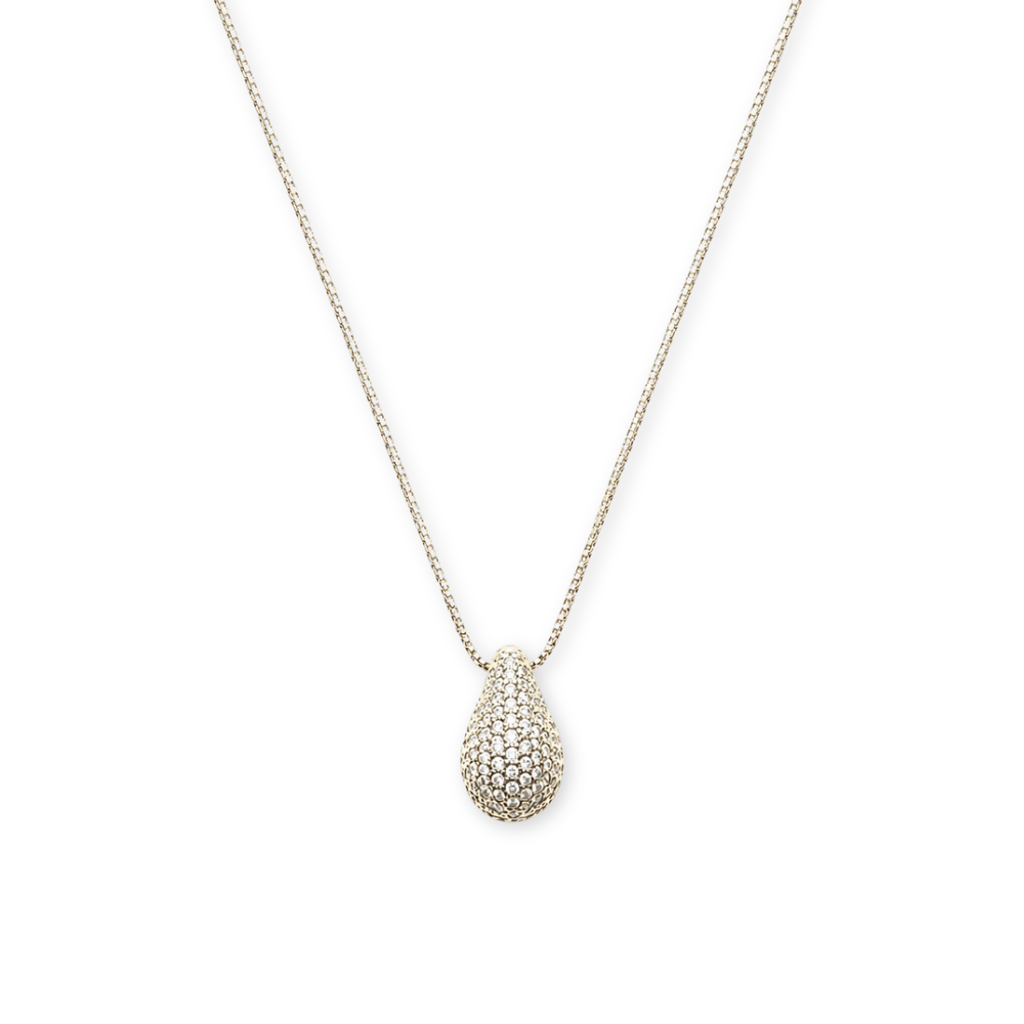 COLAR GOTA PRECIOSA - REVESTIDO A RÓDIO BRANCO