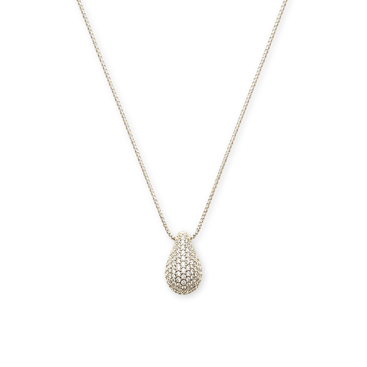COLAR GOTA PRECIOSA - REVESTIDO A RÓDIO BRANCO