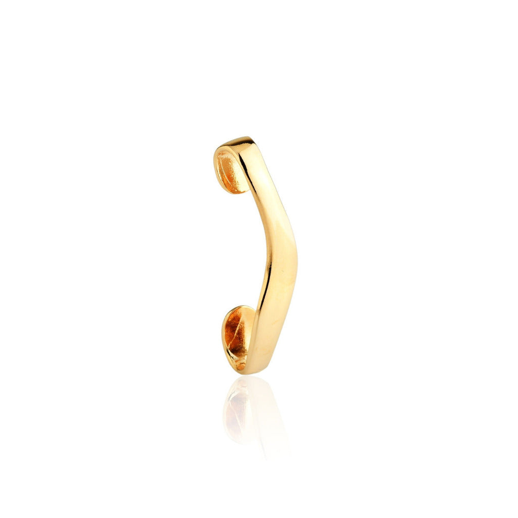 EAR CUFF VENTO LEVE LISO - REVESTIDO A OURO 18K