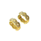 BRINCO TRAMA VIVA - REVESTIDO A OURO 18K