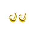 BRINCO ARCO BRANDO - REVESTIDO A OURO 18K
