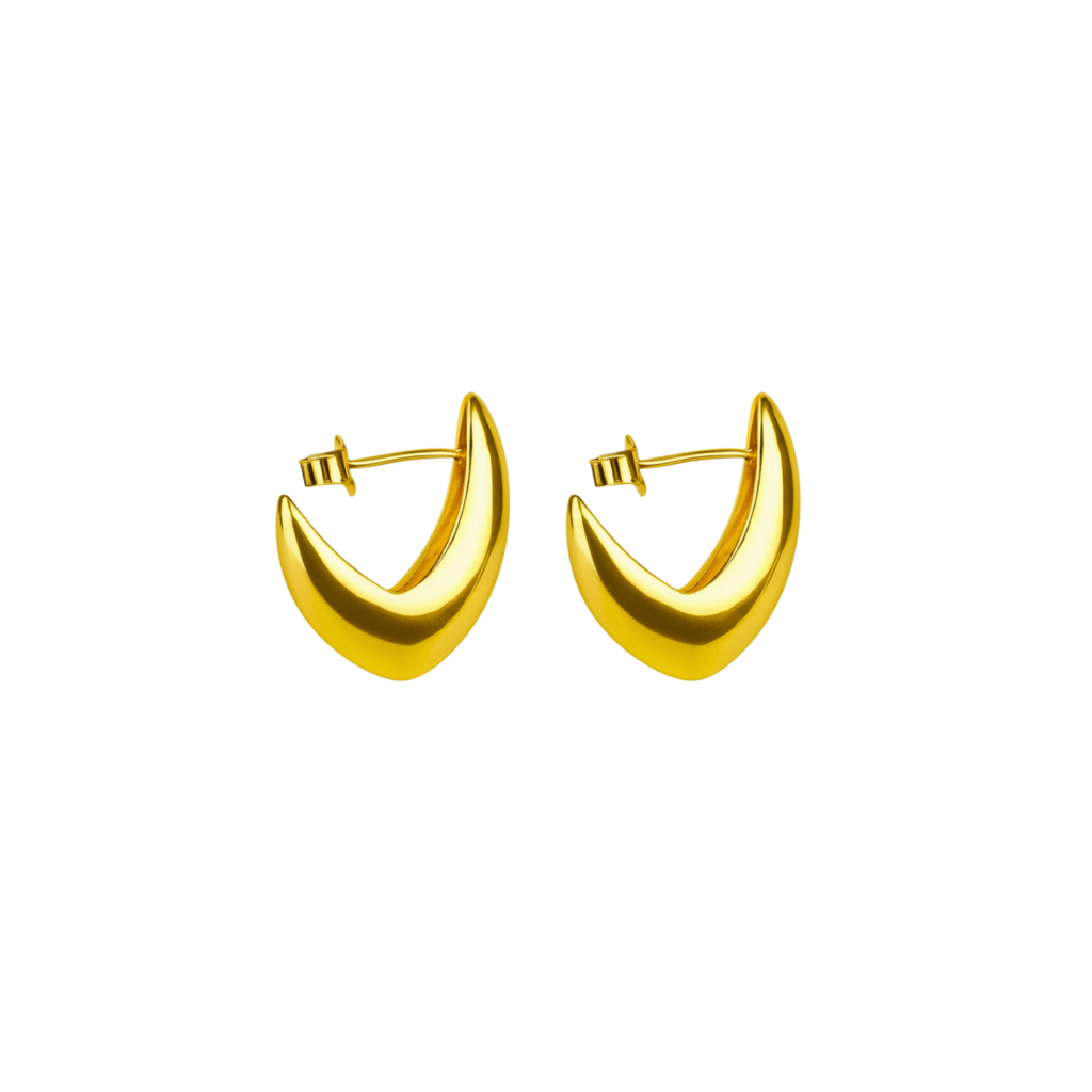 BRINCO ARCO BRANDO - REVESTIDO A OURO 18K