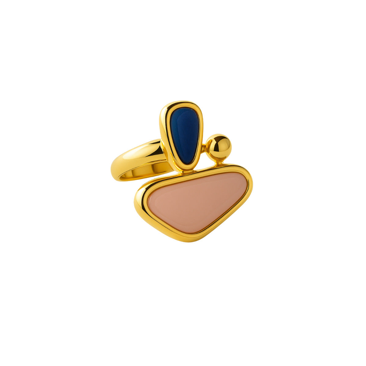 ANEL ECO NATURAL AZUL E ROSÉ - BANHOU OURO