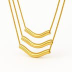 COLAR LINHA DO VENTO - REVESTIDO A OURO 18K