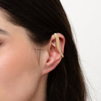 EAR CUFF VENTO LEVE LISO - REVESTIDO A OURO 18K