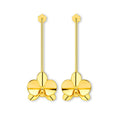 BRINCO LONGO DE ORQUÍDIA - BANHHADO A OURO 18K