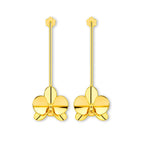 BRINCO LONGO DE ORQUÍDIA - BANHHADO A OURO 18K