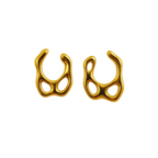 BRINCO ESCULTURA ORGÂNICA - REVESTIDO A OURO 18K