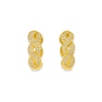 BRINCO TRAMA VIVA - REVESTIDO A OURO 18K
