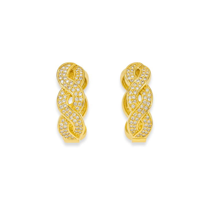 BRINCO TRAMA VIVA - REVESTIDO A OURO 18K