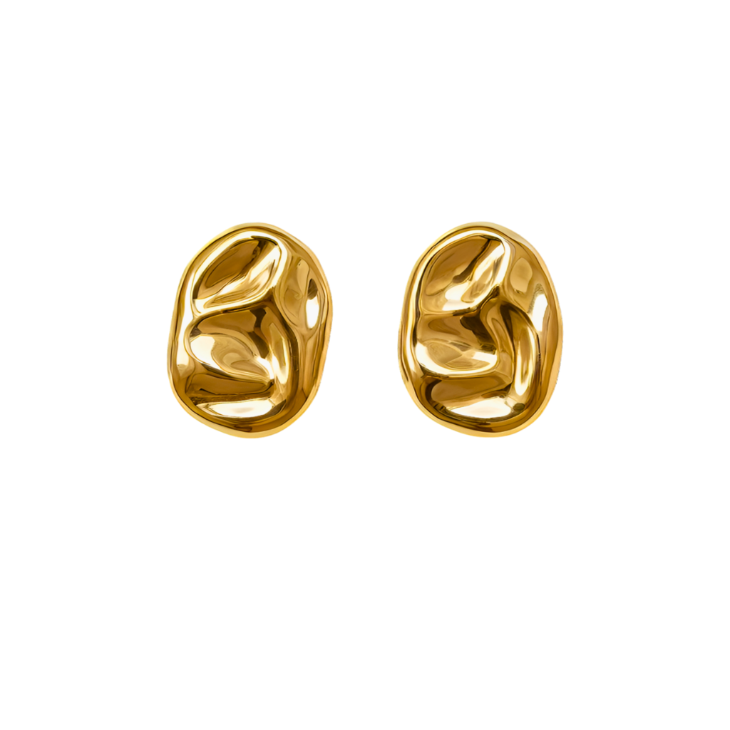 BRINCO TRAÇO FORJADO - REVESTIDO A OURO 18K