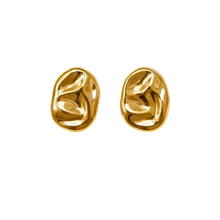 BRINCO TRAÇO FORJADO - REVESTIDO A OURO 18K