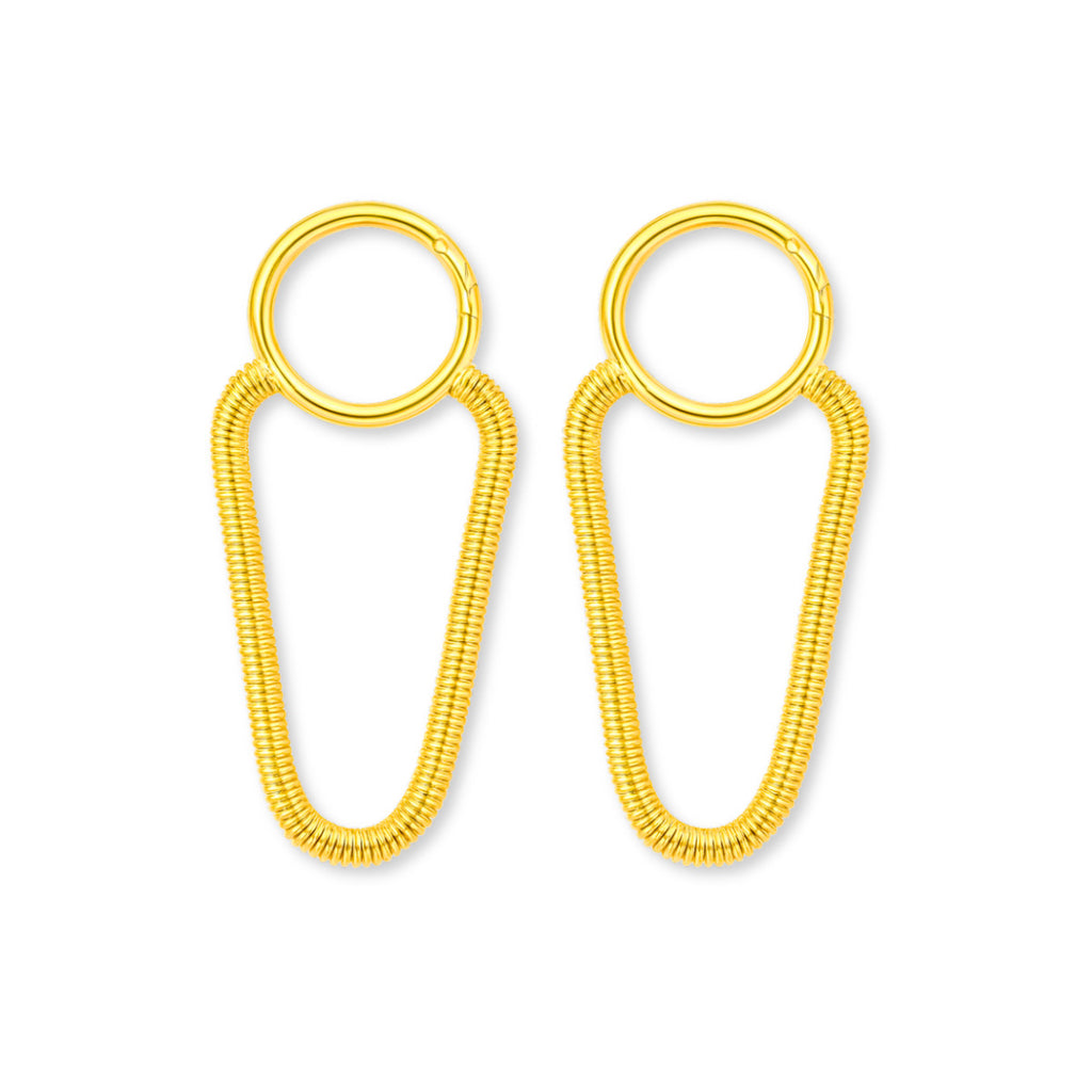 BRINCO ELEGANCE FIO ALEMÃO - BANHADO A OURO 18K