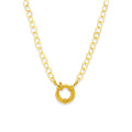 COLAR ELO FLORAL - BANHADO A OURO 18K