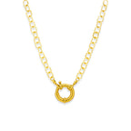 COLAR ELO FLORAL - BANHADO A OURO 18K