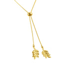 COLAR GRAVATA BOHO LEAVES - BANHADO A OURO 18K