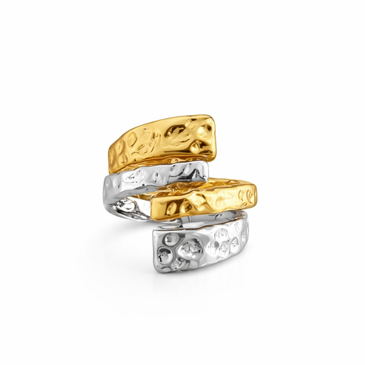ANEL CAMADA BRUTA - REVESTIDO A OURO 18K