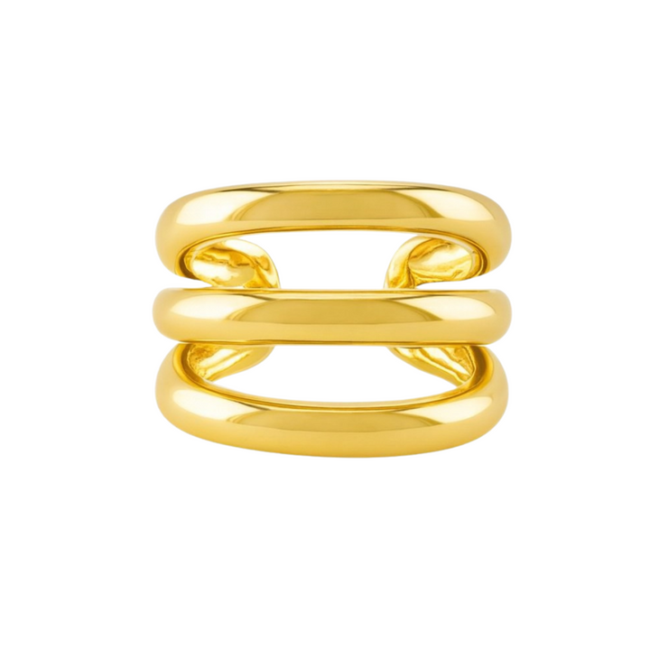 ANEL TRINITY - REVESTIDO A OURO 18K