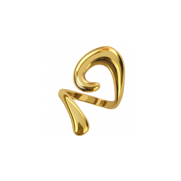 ANEL CONTORNO DO MAR - REVESTIDO A OURO 18K