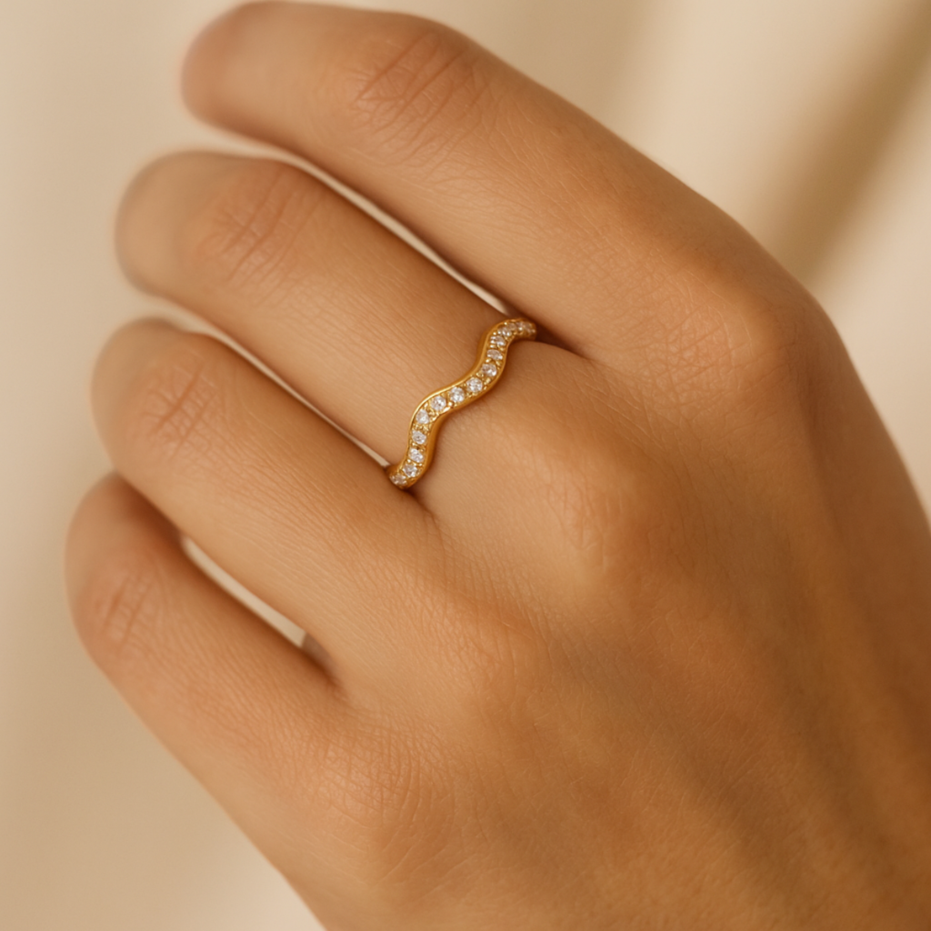 ANEL AURORA REAL - REVESTIDO A OURO 18K