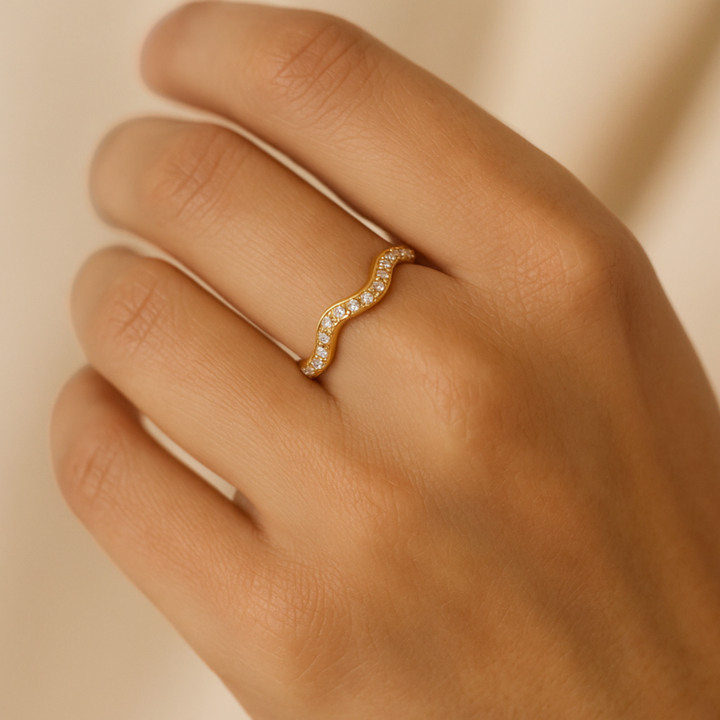 ANEL AURORA REAL - REVESTIDO A OURO 18K