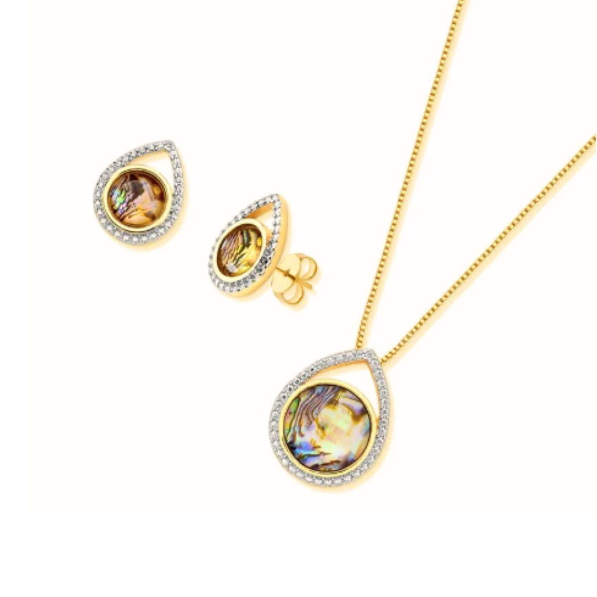 CONJUNTO ABALONE GOTA - BANHO OURO