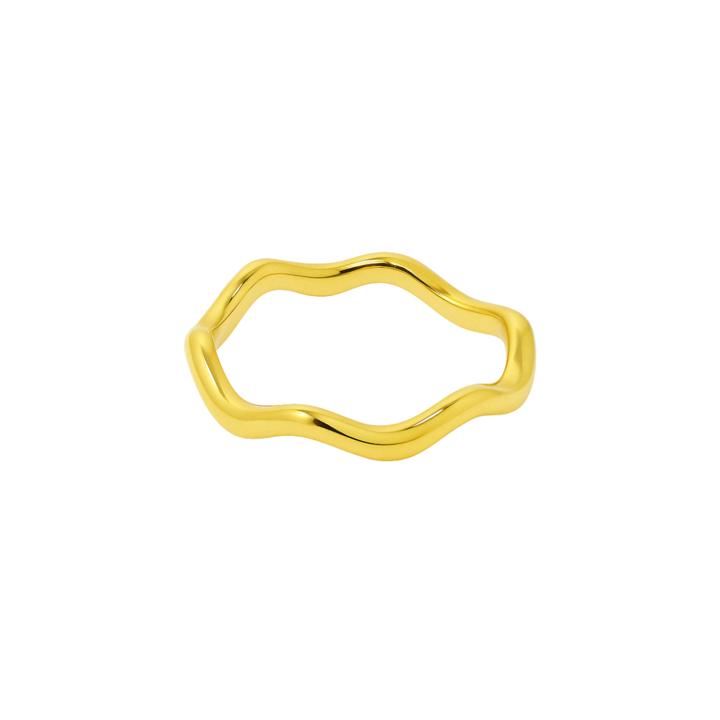 ANEL LINHA DA TERRA - REVESTIDO A OURO 18K