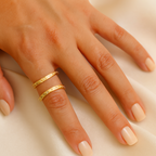 ANEL RASTRO DE ESTRELA - REVESTIDO A OURO 18K