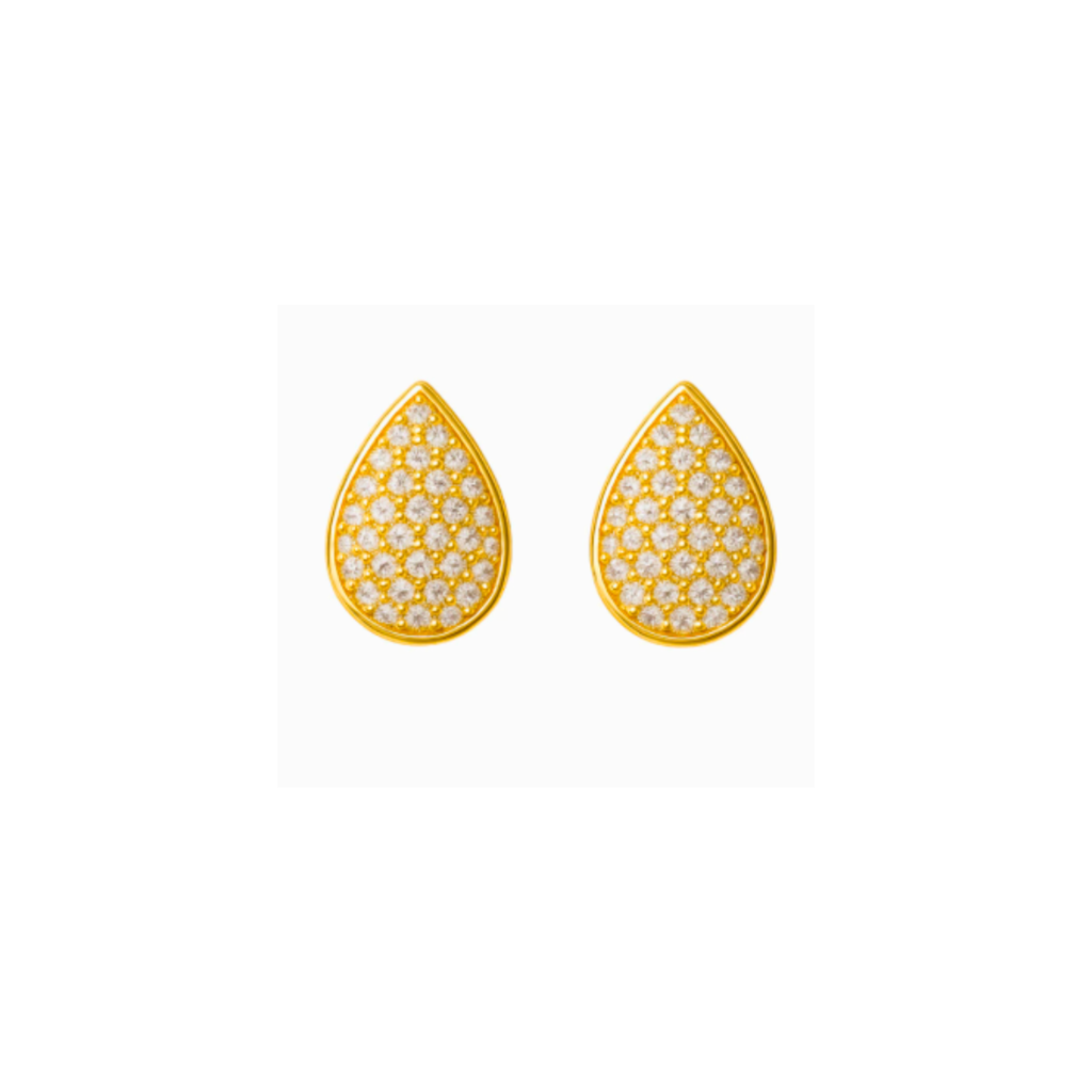 BRINCO CHUVA DE CRISTAIS - REVESTIDO A OURO 18K