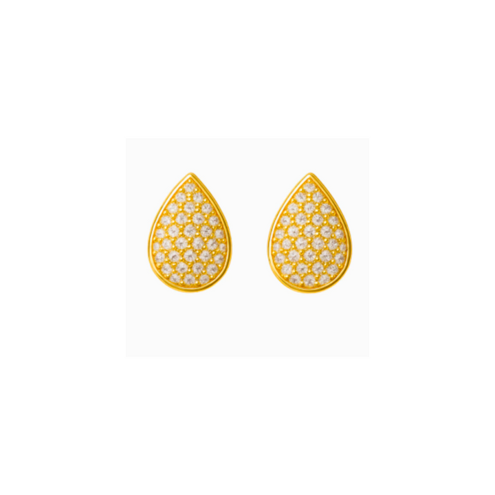 BRINCO CHUVA DE CRISTAIS - REVESTIDO A OURO 18K