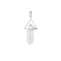 PINGENTE CRISTAL QUARTZO TRANSPARENTE - PRATA 925