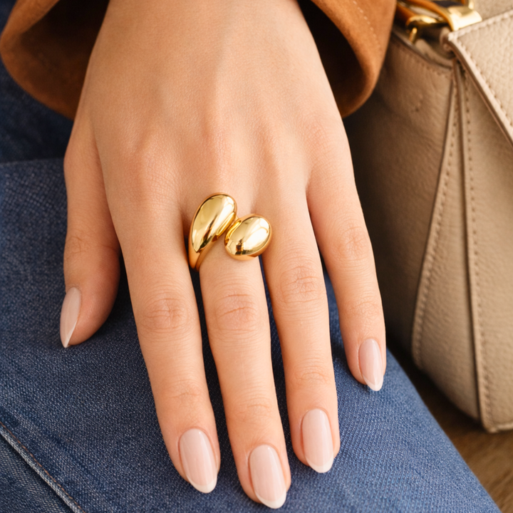 ANEL SEMENTES DA VIDA - REVESTIDO A OURO 18K