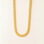COLAR MALHA REAL - REVESTIDO A OURO 18K